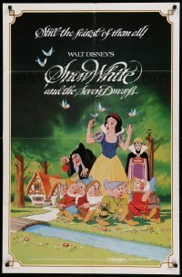 4t800 SNOW WHITE & THE SEVEN DWARFS 1sh R83 Walt Disney animated cartoon fantasy classic!