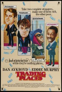 4t907 TRADING PLACES int'l 1sh '83 Dan Aykroyd & Eddie Murphy are getting rich & getting even!