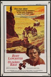 4t925 ULZANA'S RAID int'l 1sh '72 artwork of Burt Lancaster by Don Stivers, Robert Aldrich