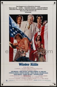 4t977 WINTER KILLS 1sh '79 Jeff Bridges, John Huston, John Solie art!