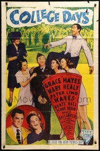 4t998 ZIS BOOM BAH 1sh R49 Grace Hayes, Mary Healy, Peter Lind Hayes, Huntz Hall, College Days!