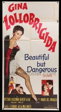 4w409 BEAUTIFUL BUT DANGEROUS 3sh '57 full-length art of sexy Gina Lollobrigida!