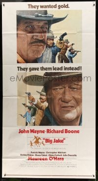 4w419 BIG JAKE 3sh '71 Richard Boone wanted gold but John Wayne gave him lead instead!