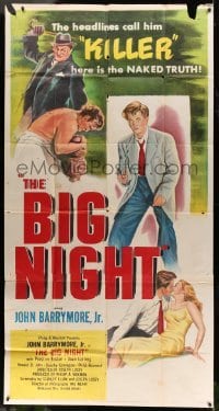 4w420 BIG NIGHT 3sh '51 John Drew Barrymore, Preston Foster, Joseph Losey film noir!
