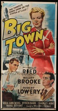 4w423 BIG TOWN 3sh '46 Philip Reed & Hillary Brooke, radio show that thrilled millions!