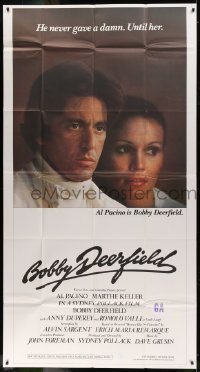 4w440 BOBBY DEERFIELD 3sh '77 c/u of F1 race car driver Al Pacino, directed by Sydney Pollack