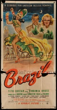 4w449 BRAZIL 3sh '44 Tito Guizar & Virginia Bruce in a glorious Pan-American musical romance!