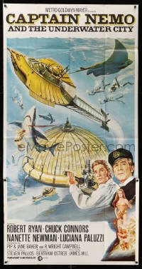 4w458 CAPTAIN NEMO & THE UNDERWATER CITY 3sh '70 Jules Verne, art of cast, divers & the Nautilus!