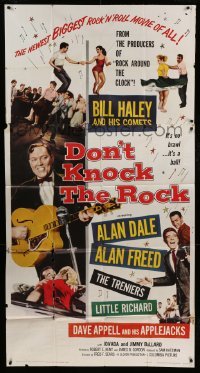 4w541 DON'T KNOCK THE ROCK 3sh '57 Bill Haley & his Comets, sequel to Rock Around the Clock!