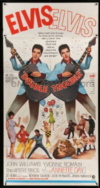 4w543 DOUBLE TROUBLE 3sh '67 cool mirror image of rockin' Elvis Presley playing guitar!