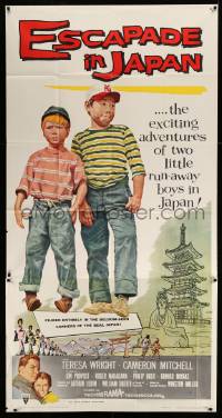 4w559 ESCAPADE IN JAPAN 3sh '57 exciting adventures of two little run-away boys in Japan!