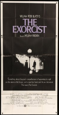 4w561 EXORCIST int'l 3sh '74 William Friedkin, Von Sydow, horror classic from William Peter Blatty!