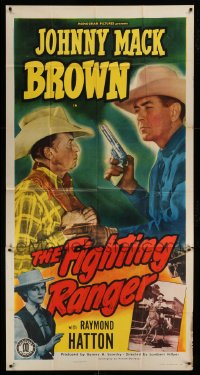 4w569 FIGHTING RANGER 3sh '48 Johnny Mack Brown with gun, Raymond Hatton, Christine Larsen