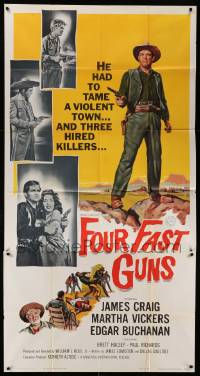 4w580 FOUR FAST GUNS 3sh '60 James Craig had to tame a violent town & three hired killers!