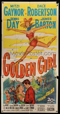 4w597 GOLDEN GIRL 3sh '51 art of sexy Mitzi Gaynor, Dale Robertson & Dennis Day, musical!