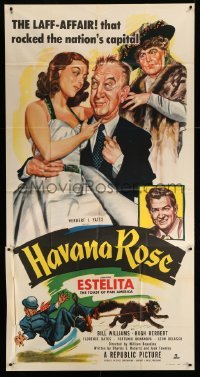 4w615 HAVANA ROSE 3sh '51 art of sexy Cuban Estelita Rodriguez, Bill Williams, Florence Bates!