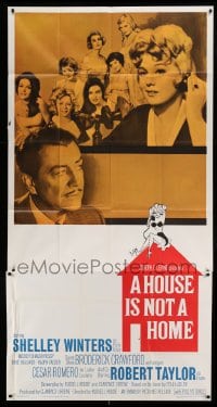 4w631 HOUSE IS NOT A HOME 3sh '64 Shelley Winters, Robert Taylor & 7 sexy hookers in brothel!