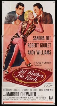 4w639 I'D RATHER BE RICH 3sh '64 sexy Sandra Dee with Robert Goulet & Andy Williams!