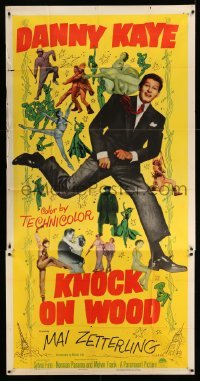 4w666 KNOCK ON WOOD 3sh '54 great full-length image of dancing Danny Kaye, Mai Zetterling