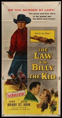 4w676 LAW VS. BILLY THE KID 3sh '54 Scott Brady, the toughest guy the west ever bred!