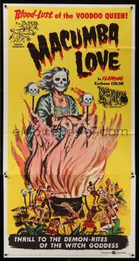 4w700 MACUMBA LOVE 3sh '60 weird, shocking savagery in native jungle, cool art of voodoo queen!