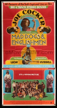 4w701 MAD DOGS & ENGLISHMEN 3sh '71 Joe Cocker & Leon Russell, rock & roll, it's a moving picture!