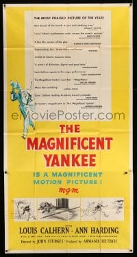 4w702 MAGNIFICENT YANKEE 3sh '51 Louis Calhern as Oliver Wendell Holmes, directed by John Sturges!