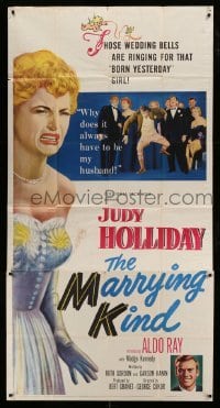 4w713 MARRYING KIND 3sh '52 the wedding bells are ringing for crying bride Judy Holliday!