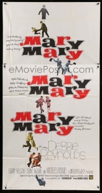 4w715 MARY MARY 3sh '63 Debbie Reynolds, Barry Nelson, Michael Rennie, musical comedy!