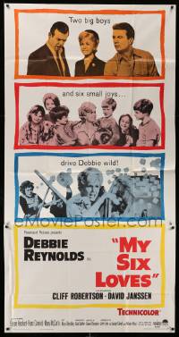 4w739 MY SIX LOVES 3sh '62 Debbie Reynolds in the funniest fix a girl ever got into!