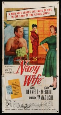 4w743 NAVY WIFE 3sh '56 Joan Bennett is a Navy Wife in the land of Geisha Girls!