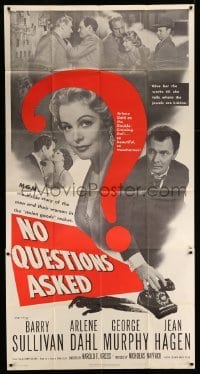 4w755 NO QUESTIONS ASKED 3sh '51 treacherous Arlene Dahl is a double-crossing doll, Barry Sullivan