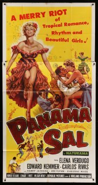 4w777 PANAMA SAL 3sh '57 sexy Elena Verdugo, a merry riot of tropical romance & beautiful girls!