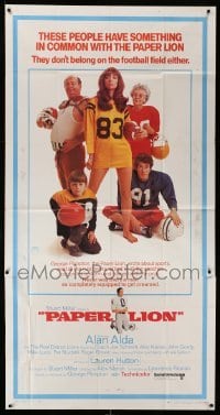 4w779 PAPER LION 3sh '68 Alan Alda, these people don't belong on the football field either!