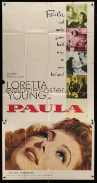 4w781 PAULA 3sh '52 Loretta Young had only gone half-way to love before, would you have stopped?
