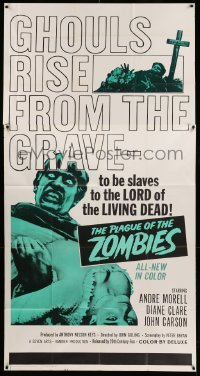 4w789 PLAGUE OF THE ZOMBIES 3sh '66 ghouls rise to be slaves of the Lord of the Living Dead!