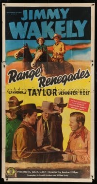 4w814 RANGE RENEGADES 3sh '48 singing cowboy Jimmy Wakely, Dub Cannonball Taylor, western!