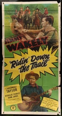 4w827 RIDIN' DOWN THE TRAIL 3sh '47 singing cowboy Jimmy Wakely, Dub Cannonball Taylor