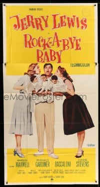 4w829 ROCK-A-BYE BABY 3sh '58 Jerry Lewis with Marilyn Maxwell, Connie Stevens, and triplets!