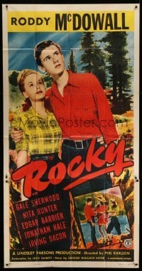 4w830 ROCKY 3sh '48 different image of of Roddy McDowall and pretty Gale Sherwood!