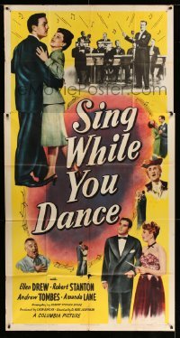 4w856 SING WHILE YOU DANCE 3sh '46 Ellen Drew, Kirby Grant & Andrew Tombes singing & dancing!
