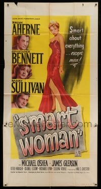 4w860 SMART WOMAN 3sh '48 Brian Aherne, Barry Sullivan, full-length Constance Bennett!