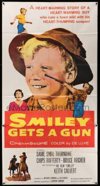 4w861 SMILEY GETS A GUN 3sh '59 heart-warming Aussie boy is the new Smiley, with Chips Rafferty!