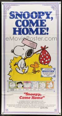 4w863 SNOOPY COME HOME 3sh '72 Peanuts, Charlie Brown, great Schulz art of Snoopy & Woodstock!