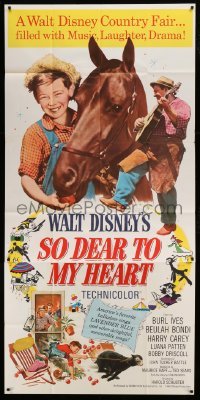 4w864 SO DEAR TO MY HEART 3sh R64 Walt Disney, Burl Ives with guitar, music, laughter & drama!