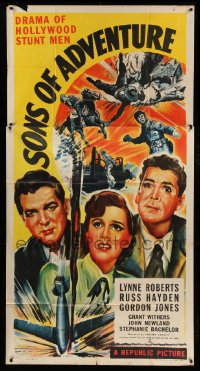 4w872 SONS OF ADVENTURE 3sh '48 the story of Hollywood's stunt-men told by Yakima Canutt!