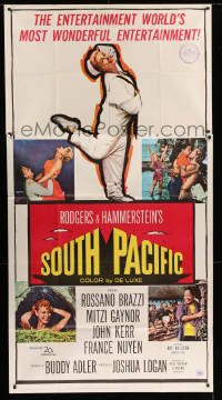4w874 SOUTH PACIFIC 3sh '59 Rossano Brazzi, Mitzi Gaynor, Rodgers & Hammerstein musical!