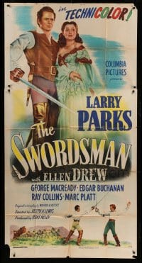 4w900 SWORDSMAN 3sh '47 swashbuckler Larry Parks romances Ellen Drew, directed by Joseph H. Lewis!