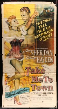 4w901 TAKE ME TO TOWN 3sh '53 the saga of sexy Ann Sheridan & the men she fooled, Sterling Hayden