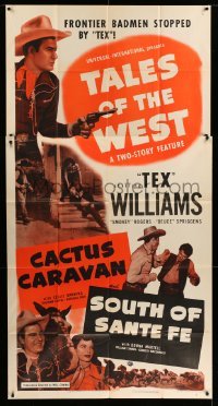4w903 TALES OF THE WEST 3sh '50 cowboy Tex Williams in Cactus Caravan & South of Santa Fe!